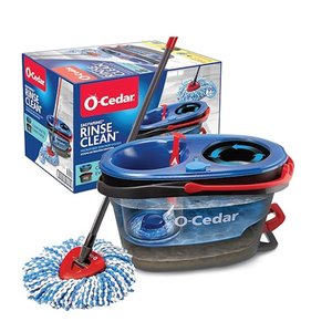 O-Cedar RinseClean Spin Mop & Bucket System | Clean with Clean Water | Removes 99% of Bacteria