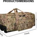 120L 3-Wheel Rolling Duffle Bag - Heavy Duty Military Deployment Bag, Durable Wheeled Duffle Luggage for Travel, Camping & Outdoor Adventures