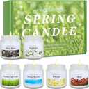 Spring Summer Scented Candles, 6 Pack Soy Wax Candles for Home Scented, 21 oz Aromatherapy Candle Gift Set for Women & Men, Freesia/Rose/After Rain/Gardenia/Fresh Cut Grass/Ocean Breeze