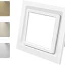 Bathroom Ventilation Fan with Light,With light color controller,12W Square LED 3000K/4500K/6000K,141 CFM,0.7 Sones Quiet Bathroom Exhaust Fan,White(3-Colour LED)