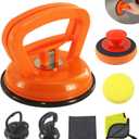 3 Pack Car Dent Puller, 7-in-1 Suction Cup for Dents On Cars, Car dent Remover Kit and Dent Repair Kit Handle Lifter Dent Suction Puller for Cars Body, Screen, Glass (Orange+Black)