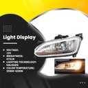 Pair Fog Light Assembly Compatible with Santa Fe 2013 2014 2015 Left and Right Halogen Lamp Passenger & Driver Side