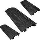 Electriduct Large Drop Over Cable Protector 3 Channel Cord Cover 1.3"x1.3" (3 Pack)