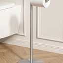 KES Toilet Paper Holder Stand SUS 304 Stainless Steel Rustproof Pedestal Lavatory Tissue Roll Holder Floor Stand Modern Brushed Nickel Finish, BPH283S1-2