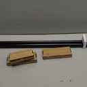 TONIAL 1 Inch Double Curtain Rods 36 to 72 Inches (3 to 6ft), Heavy Duty Decorative Drapery Rod for Windows 24 to 68 Inches (2 to 5.7ft) with Small Cap Finial, Black