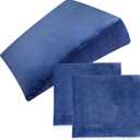 Wesiti 2 Pcs Wedge Pillow Cover for Bed Wedge Pillow Case Fits Wedges up for Home Sleeping Supplies (Navy Blue, 27 x 27 x 8 Inch)