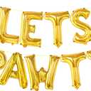 KatchOn, Lets Pawty Balloons Gold - 16 Inch | Lets Pawty Banner | Dog Birthday Balloons for Birthday Decorations | Dog Birthday Banner, Dog BirthDay Party Supplies