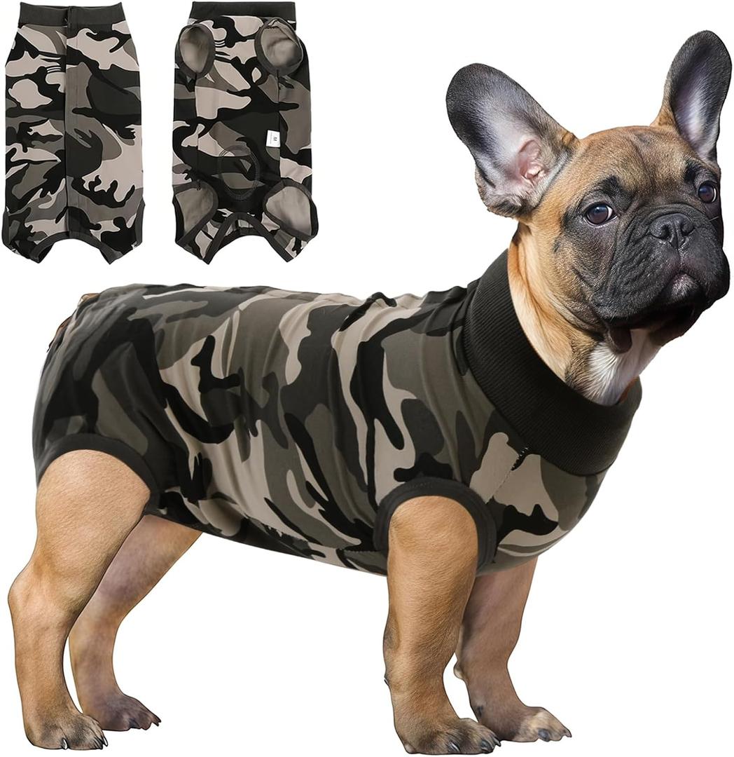 SAWMONG Recovery Suit for Dogs Female Male, Breathable Dog Onesie After Surgery Spay Neuter, Professional Dog Surgical Suit, Substitute Pet E-Collar Cone, Camouflage, Medium