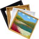 Square 20x20 Canvas Floater Frame with 0.6"-0.9" Deep, Canvas Floating Frame for Oil Painting, Art Prints Artwork Frames(20"x20",Black)