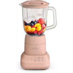 Bella 10 Speed Countertop Blender, Juicer & Smoothie Maker, Fits-anywhere Kitchenware, Slim Flip & Store Design, Dishwasher Safe 48oz Capacity Pitcher & Lid, Stainless Steel Blade, 450 Watt, Blossom (6 Cup)