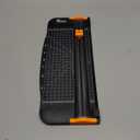 Firbon A4 Paper Cutter 12 Inch Titanium Paper Trimmer Scrapbooking Tool with Automatic Security Safeguard and Side Ruler for Craft Paper, Coupon, Label and Cardstock (Black)