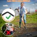 COZEER 30" x 10" Lawn Leveling Rake, Heavy Duty Stainless Steel Leveler Tool with 78" Adjustable Handle, Garden Yard Lawn Care for Garden, Golf Course, Farm and Pasture