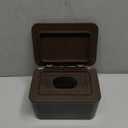 Wipes Dispenser, One-Handed Operation Wipe Holder for Baby & Adult, Seal-Designed Wipes Container for Bathroom Keep Diaper Wipes Fresh (Brown)