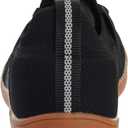 WHITIN Women's Wide Minimalist Barefoot Shoes | Zero Drop Sole (Black)