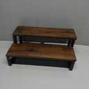 Waissdea Spice Rack, Spice Rack Organizer for Countertop, Tiered Display Stand-Tiered Shelf Organizer for Pantry, Cupboard, Countertop, Enhances Kitchen Storage and Organization Vintage Color (13.4IN)