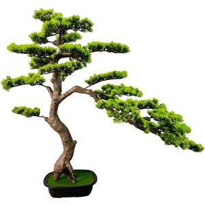 3ft36in Artificial Bonsai Tree Juniper Faux Plants Indoor Big Fake Plants Decor with Ceramic Pots for Home Table Office Desk Shelf Bedroom Living Room Decorations (Green)