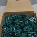 C7 C9 Christmas Lights Spring Clips, 100 Count Holiday Lights Quick Spring Clips, Shatterproof Shingle and Gutter Clips for E12, E17Socket, Rope Lights Roofline Fence Railing Mantel Christmas Trees (Green)