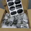 WERTIOO 6 PACK Glass Olive Oil Dispenser Bottle, 17 OZ/500ml Oil Dispenser for Kitchen with 6 Pourer, 3 Stainless Steel Funnel & 1 Pen and 8 Label for Kitchen (Clear)