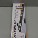 Silicone Magnetic Over the Stove Shelf for Back of Stove - Magnetic Stove Top Shelf and Over Stove Shelf, Over Oven Shelf for Top of Stove, Over the Stove Spice Rack, Includes 6 Extra Plates (Black)