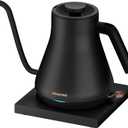 Electric Kettle, INTASTING Professional Gooseneck Kettles, 0.9L/30oz, 0.65mm Ultra-Fine Spout, Precise Water Flow Control, 304 Stainless Steel Inner, Auto Shut-Off, Boil Dry Protection, Matte Black