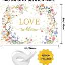 MEHOFOND Love in Bloom Bridal Shower Decorations Backdrop, Wildflower Wedding Shower Background, Spring Floral Engagement Wedding Bachelorette Party Decor Supplies Photo Booth Props 8x6ft