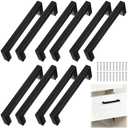 Kifmurase 9 Pack Matte Black Cabinet Pulls 5.5 Inch(140mm), Stainless Steel Cabinet Handles, Kitchen Hardware Accessories for Cupboard Drawer Handles Dresser Pulls