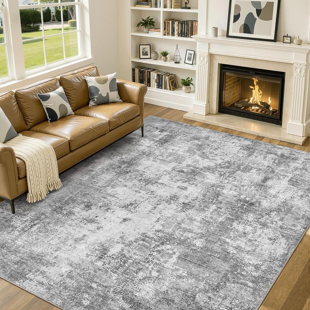 10x12 Area Rugs for Living Room, Washable Large Rug Soft Low Pile