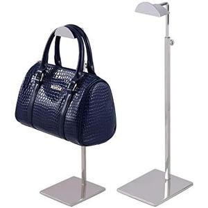 2 Pack Metal Adjustable Handbag Display Stand Holder Hanging Bag Rack for Retail Store Windows Tabletop Display Props Shelves Organizer Storage for Home (Mirror)