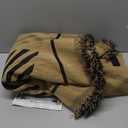 VClife Soft Thick Chenille Couch Cover 1 PC Washable Couch Cover for 3 Cushion Couch Sofa Modern Brown Black Jacquard Sectional Sofa Cover 71"x150" (2# Black Triangle)