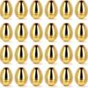MGparty 24 Pack Gold Easter Eggs with Hinge Bulk 2.3" Empty Fillable Plastic Eggs Bright Eggs for Easter Eggs Hunt Basket Stuffers Fillers