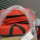 Christmas Ornament Storage Box High Capacity Decoration Organizer Holds Up to 64 Ornaments Decoration Balls Holiday Storage Case with Lid Large Foldable Storage Case for Sundries or Clothes (Red)