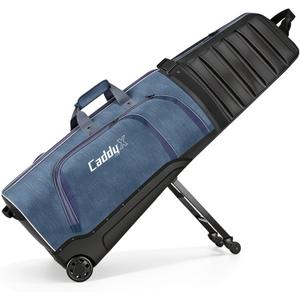 Premium Golf Travel Bag for Airlines with 4-Wheel Hands-Free Rolling & 2-Wheel Pull Mode, Enhanced Head Protection, Reinforced Hard Base, Size	14.8 x 13.8 x 52.0 inches