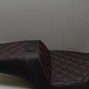 One-piece Two-Up Seat Driver Passenger Seat With Backrest Fit for Harley Touring 2024-Up Street Glide CVO 2023 Road Glide CVO 2023 (Red Stitching)