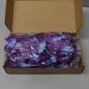 60Pcs Artificial Orchids Flower Heads, Fake Orchid Blooms Head for Wedding Cake Centerpieces Decor Bouquet Making DIY Crafts Bridal Shower Photography Props (Purple and Blue)