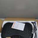 Vibration Plate Exercise Machine, 130 Levels Full Body Workout Vibrating Plate for Lymphatic Drainage Weight Loss, 450 Lbs Capacity Shake Platform with Resistance Bands Bluetooth for Women Men (Large)