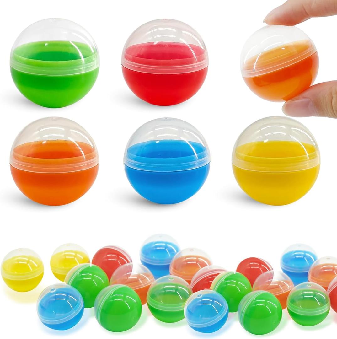 100Pcs Gumball Machine Capsules, 1.5Inch Multicoloured Vending Machine Capsules Suitable For Prizes, Party Favours, Classroom Gifts.