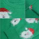Ugly Christmas Sweaters for Women Funny Santa Xmas Snowflake Holiday Party Cute Knitted Pullover Tops (Large, Green)