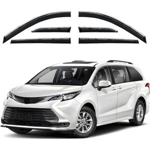 Shatterproof Out-Channel Window Deflectors for Toyota Sienna 2021-2026