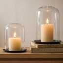 Glass Hurricane Candle Holders for Pillar Candles, Home Table Centerpiece