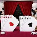 2 Pcs Casino Theme Party Decorations 35 x 28 Inch Poker Theme Cardboard Cutout Tea Party Decoration Game Night Photo Prop for Parties Game Room Decor