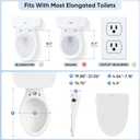 Electric Bidet Toilet Seat with Instant Warm Bidet Wash & Warm Air Dryer, Self-Cleaning Stainless Steel Nozzle, Soft Close Lid, Elongated