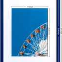 eletecpro 12x16 Picture Frame, Colorful Frame for Modern Style, Made of Engineered Wood and Clear Acrylic Ready for Wall Poster Display, Blue Frame, 1 Pack