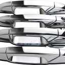 4PCS Exterior Chrome Door Handles Compatible with 2007-2014 Cadillac Escalade, Chevy Silverado Suburban Tahoe Avalanche GMC Sierra Yukon,Front Rear Driver & Passenger OE 22738721 20828258 20828237