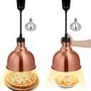 Nuanchu 2 Pack Hanging Food Heat Lamp Retractable with 250w Heat Lamp Bulb