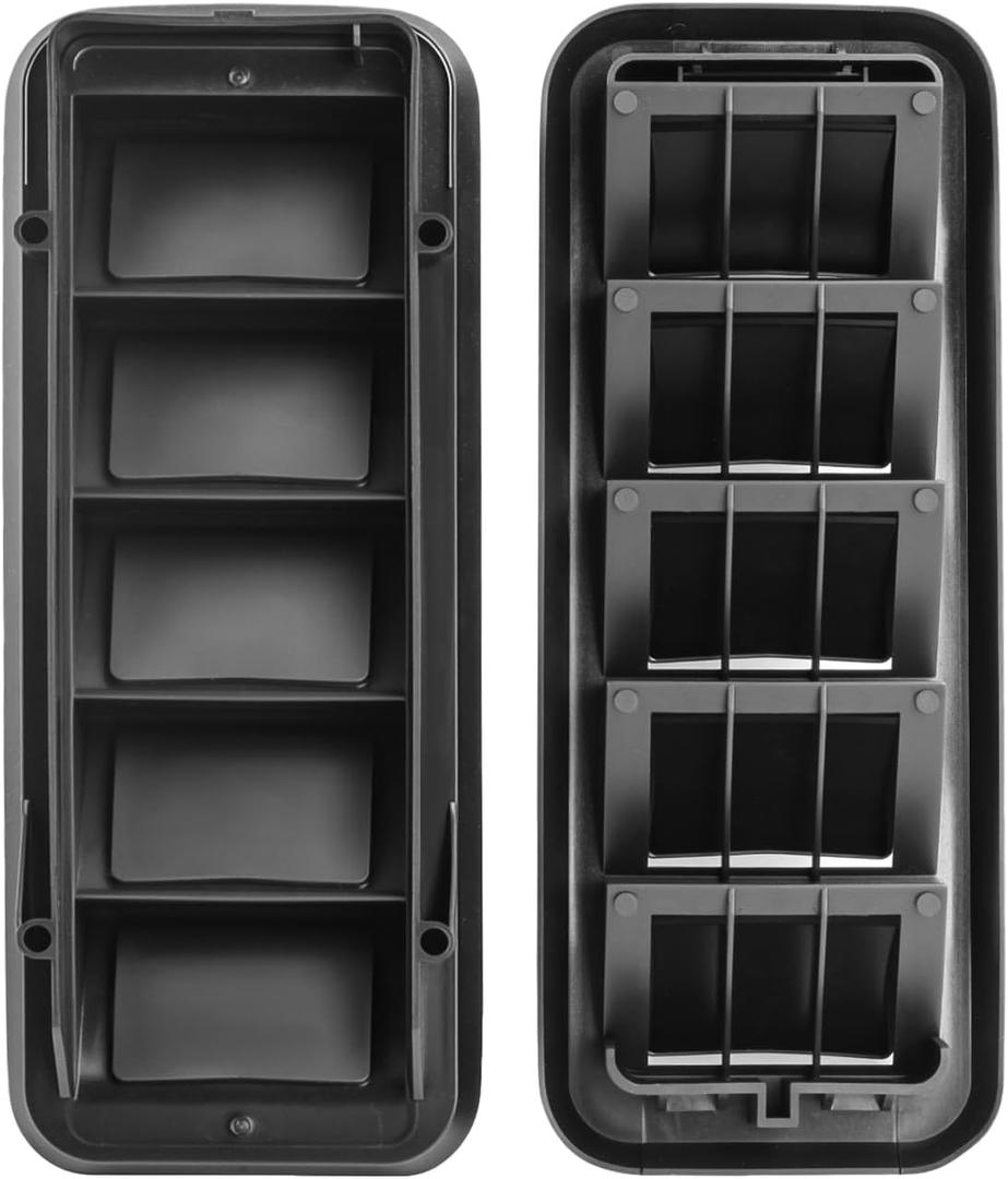 2PCS Back Panel Air Vent Relief Grille, Cabin Pressure Air Vent Relief Valve Panel Grille Compatible with Silverado 1500 2500 3500 Sierra 1500 2500 3500 Colorado Canyon Replace 13596856