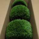 Artificial Boxwood Ball Tree 33.5'', Fake Triple Ball Boxwood Trees Potted Plants for for Front Porch Home Wedding Office Living Room House Garden Indoor Outdoor Decor