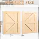 Sintuff 2 Sets 17'' W x 22.5'' H Unfinished Kitchen Cabinet Door Replacement with Hinges, Handles, Shaker Cabinet Doors Front Replacement for Kitchen Bathroom Vanity Closet