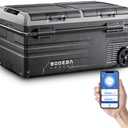 BODEGACOOLER 12 Volt Car Refrigerator, 100 Quart Portable Freezer, Car Fridge Dual Zone WIFI APP Control, -4℉-68℉ Cooler, 12/24V DC and 100-240V AC, for Travel, Camping, Outdoor,RV, black