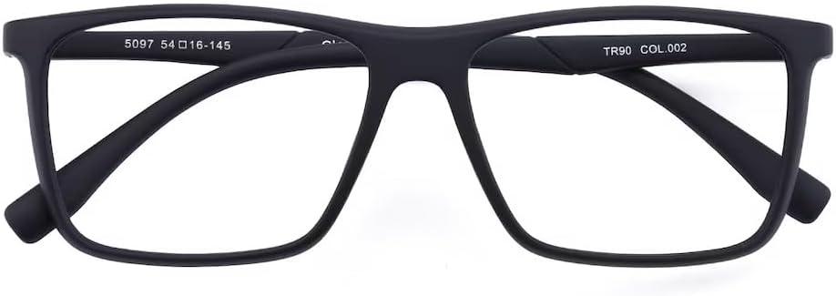 GUDVUE Mens Blue Light Glasses Rectangle Computer Glasses Gaming Glasses, Black PRO