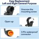 300X Ebike Thumb Throttle, Ebike Throttle 3 Pin for 7/8" 22mm Left and Right Handlebars, Thumb Throttle Compatible with 24V 36V 48V 60V 72V Electric Bikes & Scooters